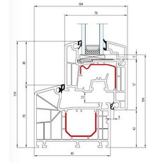 Detailzeichnungen Kunststofffenster IDEAL 4000 85mm
