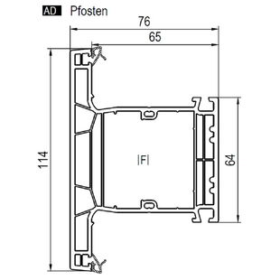 Aluplast IDEAL Neo Pfosten 114mm 160x43