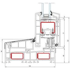 Detailzeichnungen Schiebetür aluplast Smart-Slide Schiebeflügel mit Laufwaagen