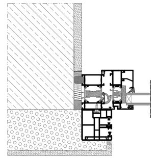 Aufsatzrollladen SKT MKT Einbaubeispiel 5 mit Insektenschutz Führungsschiene