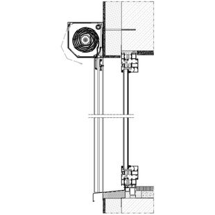 Vorbaurollladen SK-45 MKT Einbaubeispiel 4 auf Mauerwerk mit Dämmung
