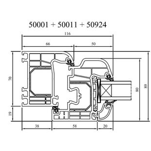 Drutex Iglo 5 Rahmen mit Flügel