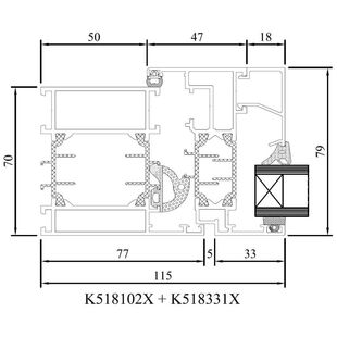 Aluminium kozijnprofiel MB-70