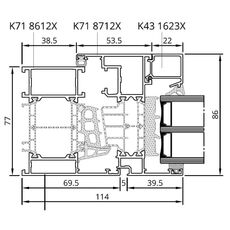 Detailzeichnungen Aluminiumfenster MB-86 SI