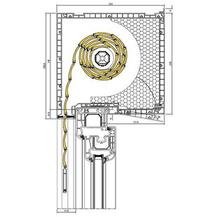 Aufsatzrollladen 215mm mit Iglo 5 Fenster Revision von Unten
