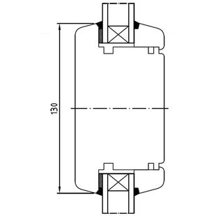 Glasteilende Kämpfer-Sprosse 130mm