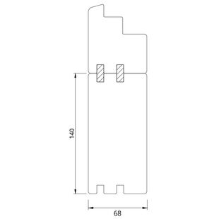 Drutex Softline 68 Rahmenverbreiterung 140mm PR 68140 (PR140)
