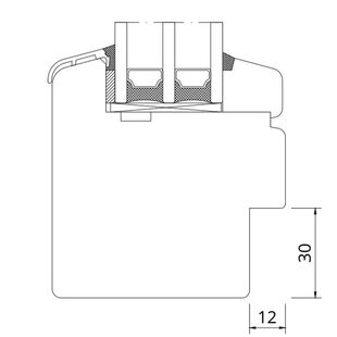 Drutex Softline 78 Festverglasung mit Innenfalz