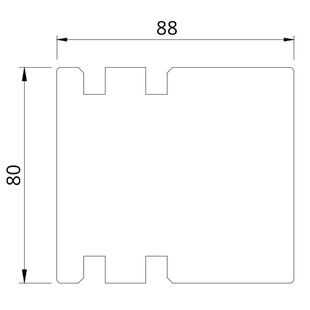 Drutex Softline 88 Rahmenverbreiterung 80mm PR 88080 (PR080)