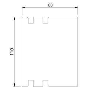 Drutex Softline 88 Rahmenverbreiterung 110mm PR 88110 (PR110)