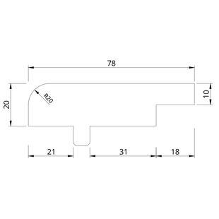 Drutex Holz Rollladentraverse LT 120