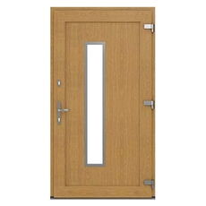 Voordeur in eiken natuur