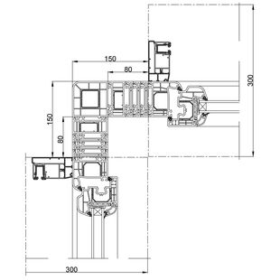 Raffstore ZF-S 300 Eckkopplung Rahmen Iglo 5 150/150