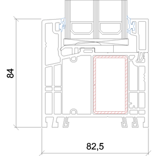 Gealan Kontur Festverglasung - 84mm 5021