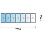 Faltschiebetür 7m nach Maß