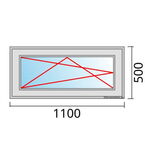 Fenstermaß 1100x500mm