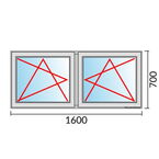 Venstermaat 1600x700mm