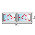 Venstermaat 1800x600mm