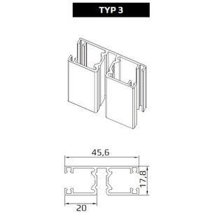 Raffstore Führungsschiene Typ 3