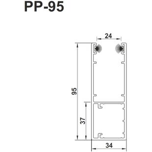 Rolltor Führungsschiene PP 95mm