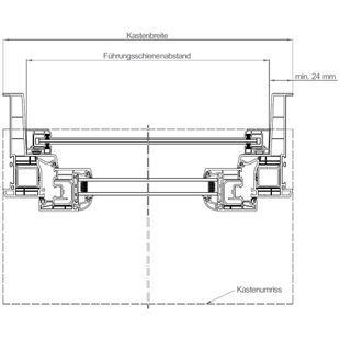Aufsatzrollladen Führungsschiene NRR-20 Montage-Beispiel