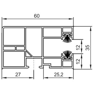 Aufsatzrollladen Führungsschiene RK 16mm einzeln