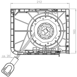 Aufsatzrollladen PMX Motor Kasten 160mm mit Nothandkurbel unten