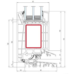 Salamander bluEvolution 82 Türschwelle 20mm außen öffnend - HO8560