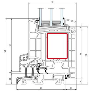 Salamander bluEvolution 92 bluEvolution 92 Terassentürschwelle 20mm innen öffnend Classic-Line - 171 030