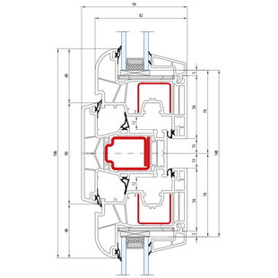Salamander greenEvolution 76 MD Pfosten 90mm Verstärkung Fenster RL - 762008 761004