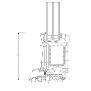 Schüco Living 82 MDS Türschwelle 20mm innen öffnend - 9433