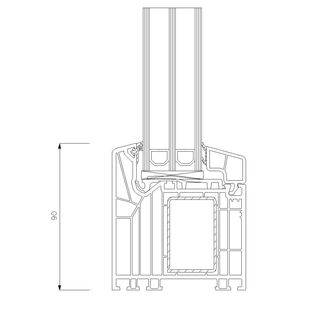 Schüco Livling 82 MD Festverglasung - 90mm 9413