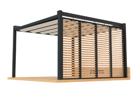 Pergola Terra Zubehör bewegliche Lamellen Holz