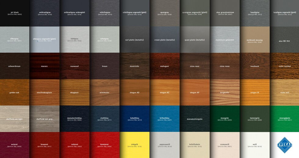 Kunststofffenster Veka Softline 70 AD Farben