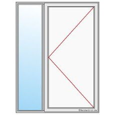 Haustür mit dreh-rechts Öffnung und Seitententeil links