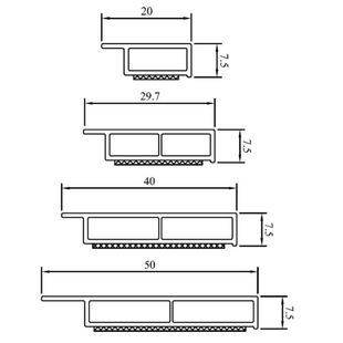 Drutex Deckleisten mit Hohlkammerprofil Auswahl