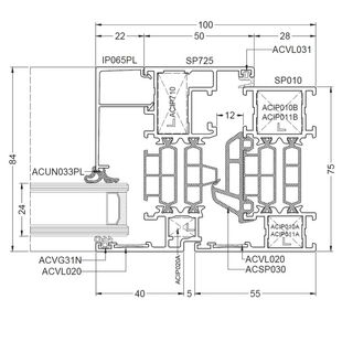 Aliplast Superial Fenster 100mm - SP010 - SP725