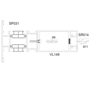 Aliplast Superial Pfosten-Verstärkung 44mm - VL149