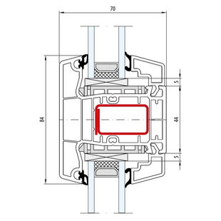 Aluplast IDEAL 4000 Pfosten 84mm 140x41