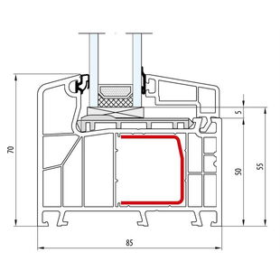 Aluplast IDEAL 7000 Festverglasung 70mm - 170x02