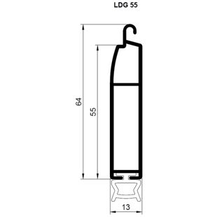 Vorbaurollladen Endleiste LDG 55mm