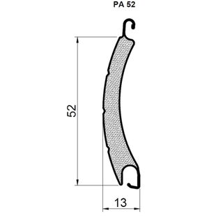 Lamelle PA52 Alu technische Zeichnung