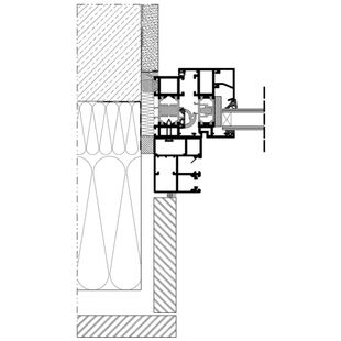 Vorbaurollladen SP-E MKT Einbaubeispiel 4 Führungsschiene