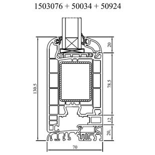 Drutex Iglo 5 Haustürflügel als Fest mit Schwelle