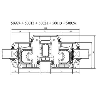 Drutex Iglo 5 Classic Pfosten mit Flügel