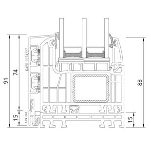 Drutex Iglo Energy AluCover - 70001-70103 Fest Rahmenverbreiterung 15mm