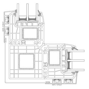 Drutex Iglo Energy AluCover - 70001-70122 Fest Eckkopplung 90°