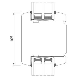 Drutex Softline 88 Pfosten Glasteilende Kämpfer-Sprosse 105mm
