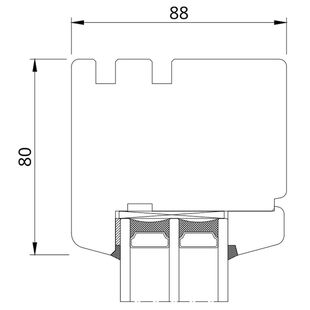Drutex Softline 88 Festverglasung oben