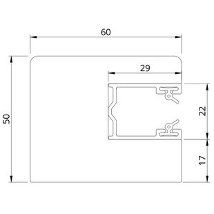 Drutex Aufsatzrollladen Führungsschiene Holz PD120